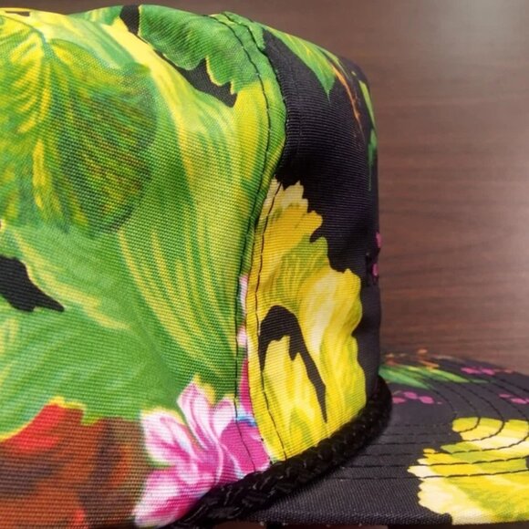 Vintage San Sun Hawaiian Floral Snapback Rope Hat - EUC - Picture 4 of 12
